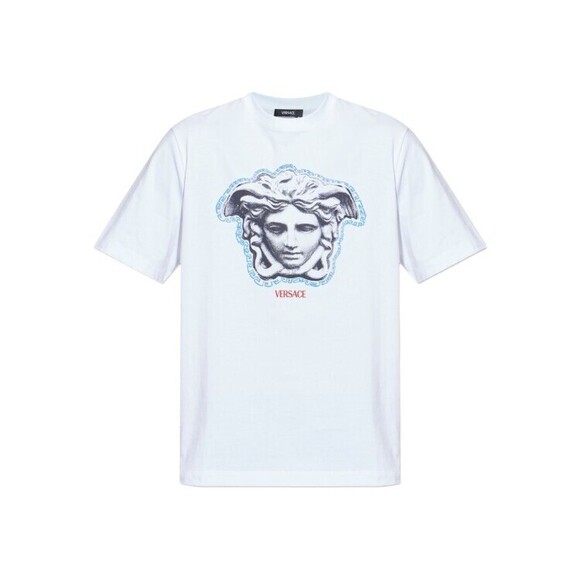 Versace Short-Sleeve White T-Shirt With Medusa Graphic - NWT